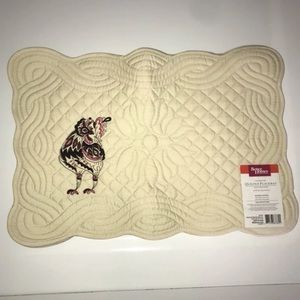 Rooster Embroidered PlaceMats 4 in a set